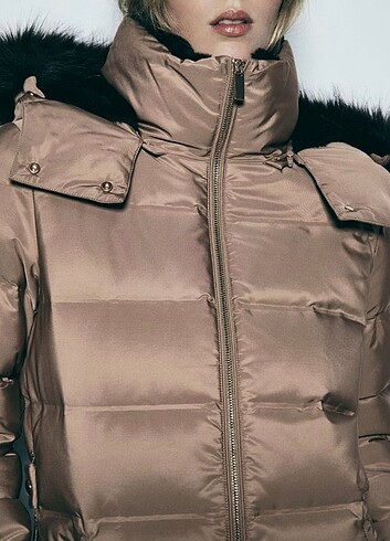 xs Beden camel Renk Zara kapsonlu mont