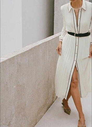 Zara Zara kemerlı uzun elbıse