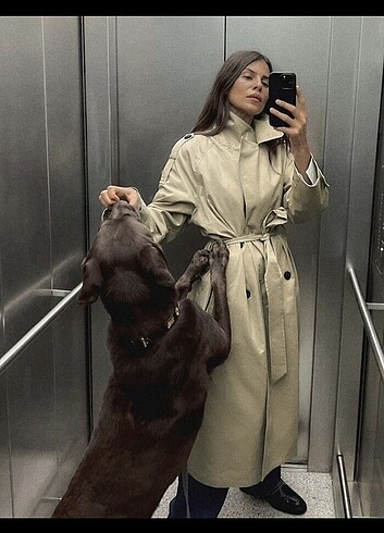 Zara bej uzun trenckot 