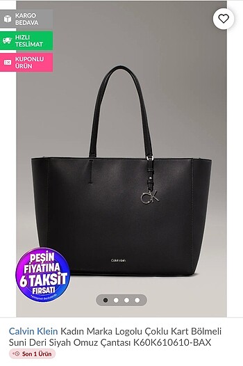 calvin klein omuz çantası siyah