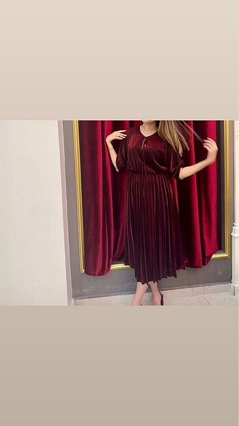 s Beden bordo Renk GUSTO ELBİSE