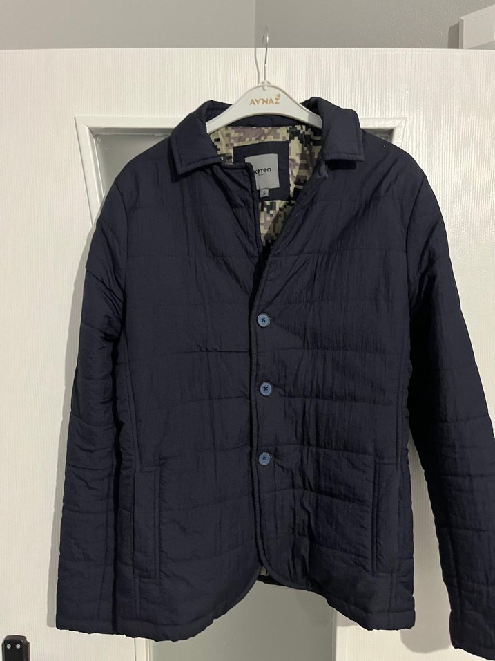 Erkek Kamuflaj Desenli Düğmeli Midi Ceket - Görsel 2