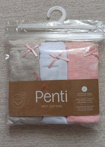 l Beden ten rengi Renk Penti Pamuklu Kadın İç Çamaşırı Seti