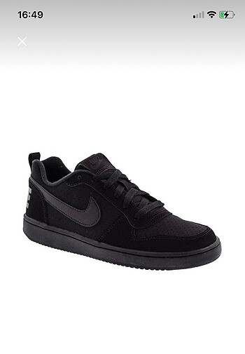 Nike court borough low 2 siyah kadın spor ayakkabı