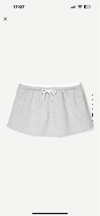 xs Beden gri Renk Bershka şort etek