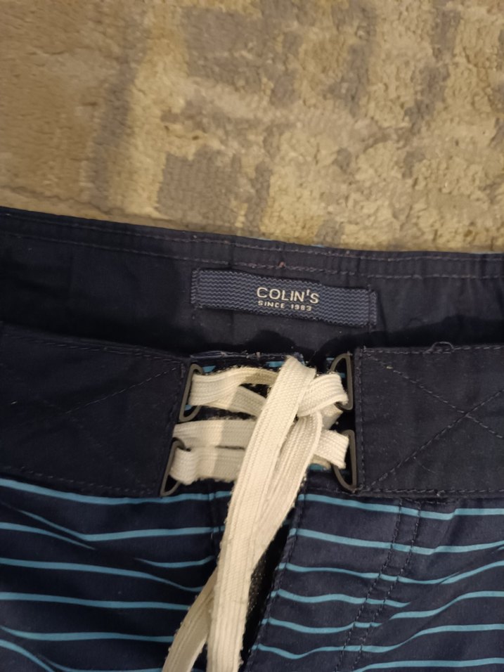 Erkek Mavi Bağcıklı Mini Deniz Şortu colins - Görsel 3