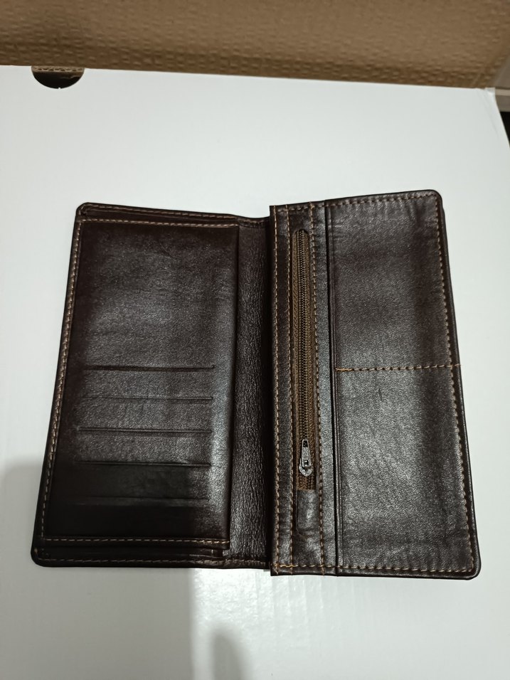 Koyu Kahverengi Deri erkek Cüzdanı - Görsel 2