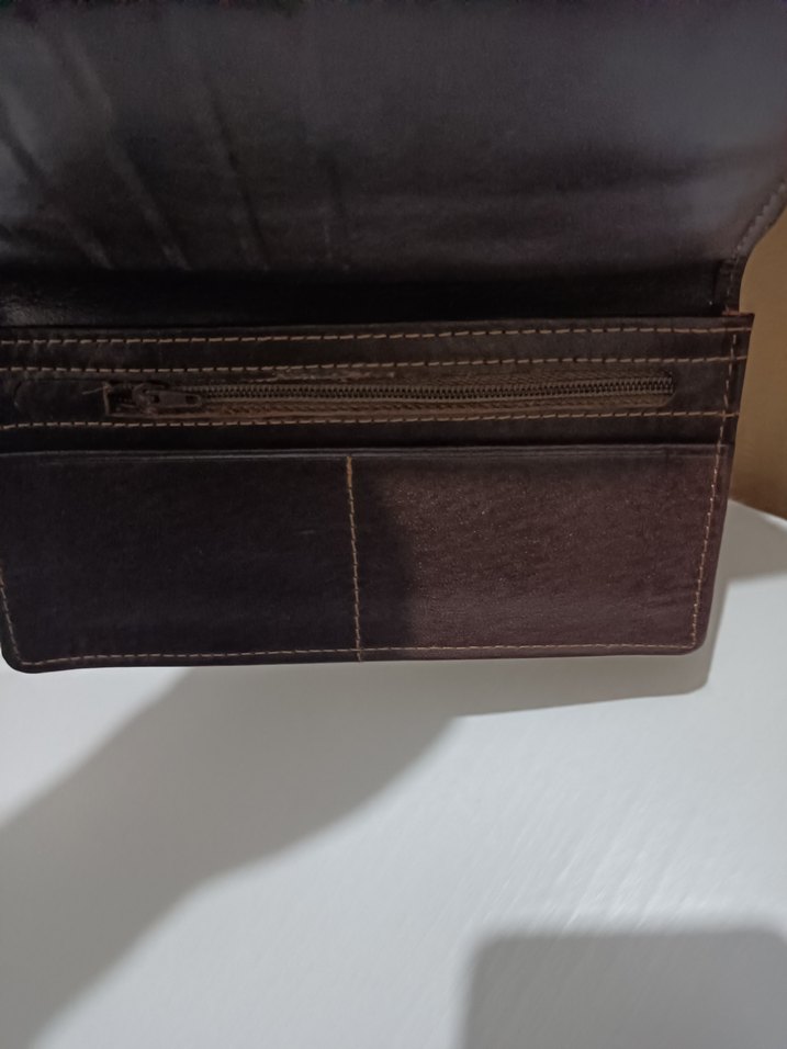 Koyu Kahverengi Deri erkek Cüzdanı - Görsel 4