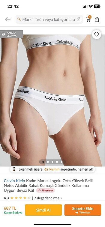 Calvin klein orijinal iç çamaşır 2?li