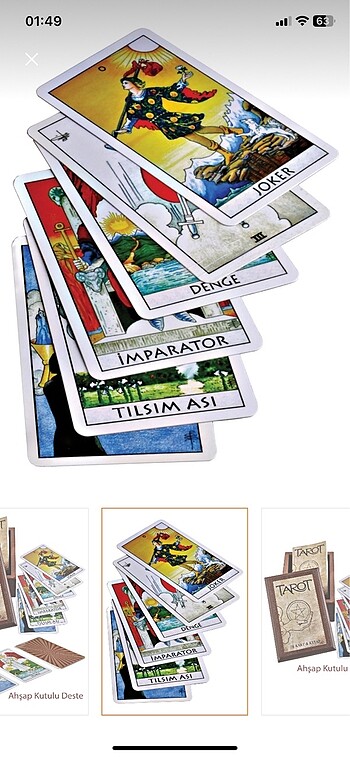  Beden Tarot kartları