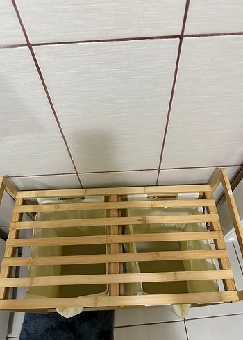  Beden Ahşap Çerçeveli Beyaz Depolama Rafı