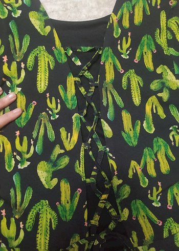 Trendyol kaktüslü Elbise - Görsel 6