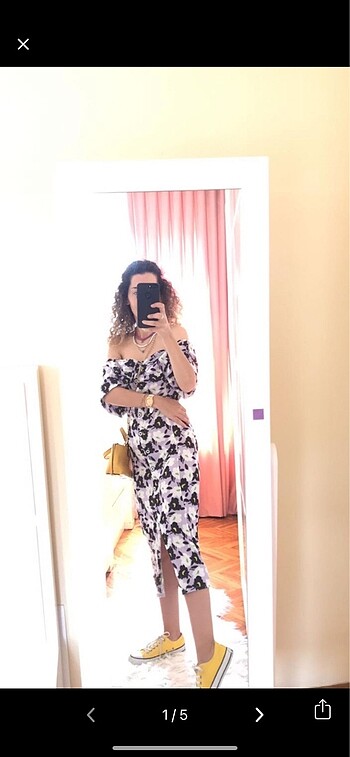 Etiketli Zara elbise