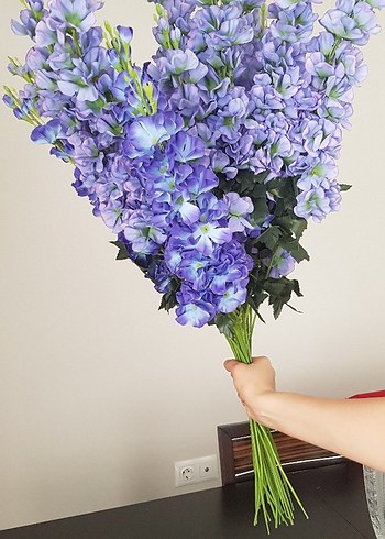 Canlı Mor Ev Dekoratif Yapay Çiçek Demeti - Görsel 2