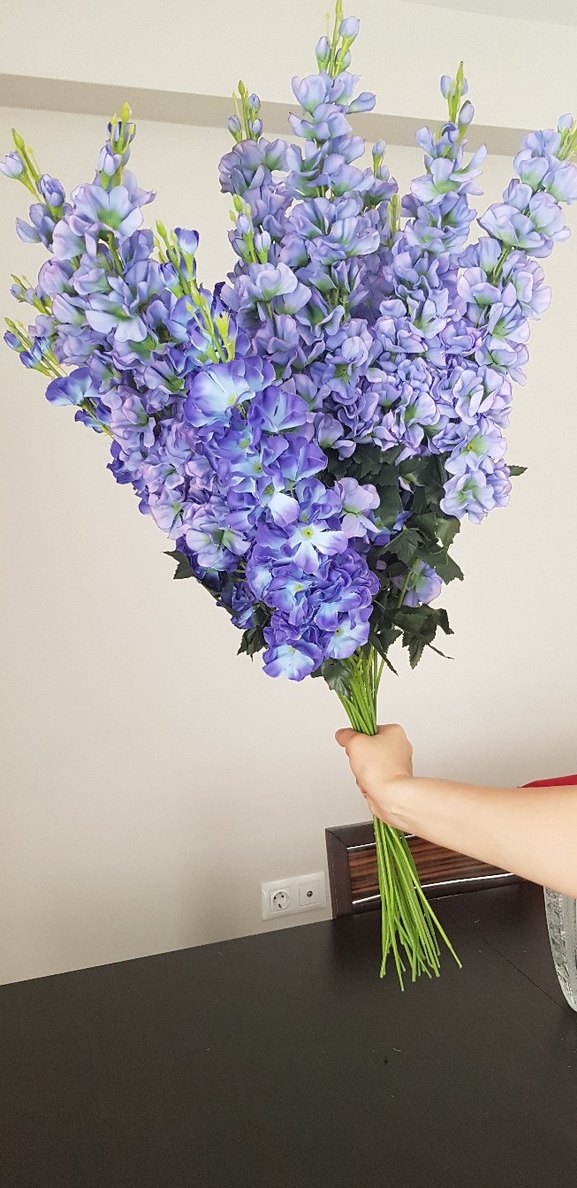 Canlı Mor Ev Dekoratif Yapay Çiçek Demeti - Görsel 2