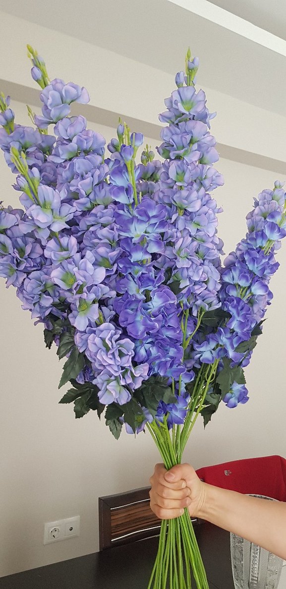 Canlı Mor Ev Dekoratif Yapay Çiçek Demeti - Görsel 3