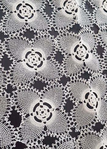 Vintage İğne Oyası Salon Takımı Peçete Masa Örtüsü - Görsel 5