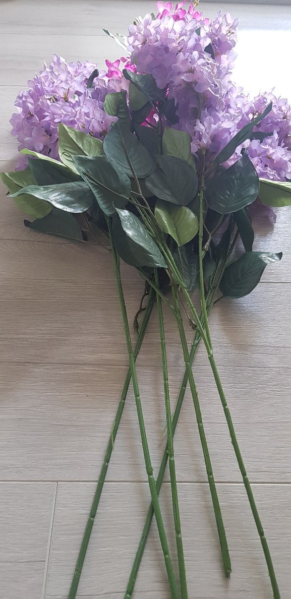 Pastel Mor Dekoratif Yapay Çiçek Demeti - Görsel 4