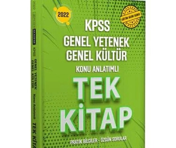 Az kullanılmış 2022 KPSS kitapları hediye de gönderilecektir