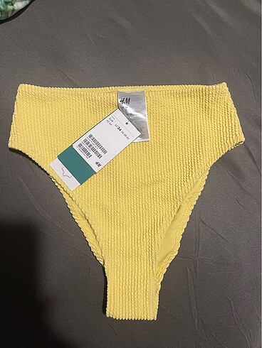 H&M sarı yüksek bel bikini altı butter yellow