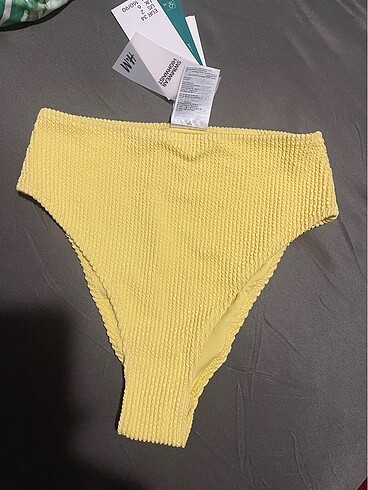 34 Beden H&M sarı yüksek bel bikini altı butter yellow