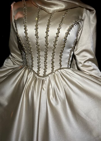 Korse detaylı tesettür abiye - Görsel 3