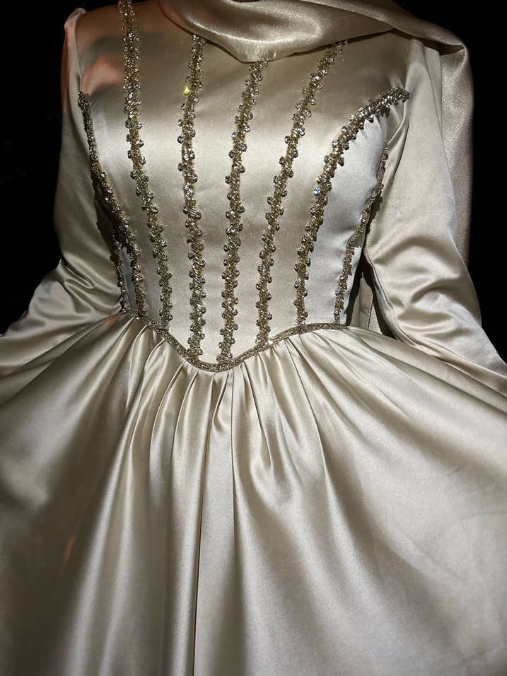 Korse detaylı tesettür abiye - Görsel 3