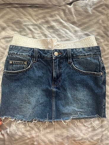 Bershka denim mini etek