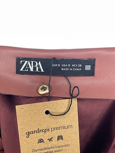 s Beden kahverengi Renk Zara Mini Etek %70 İndirimli.