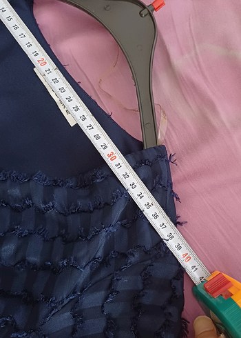 Volanlı Lacivert Elbise Hamilelikte de kullanılabilir - Görsel 6