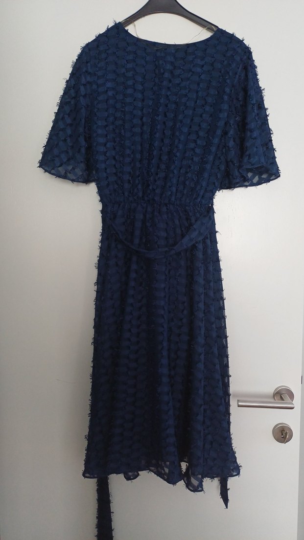 Volanlı Lacivert Elbise Hamilelikte de kullanılabilir - Görsel 5