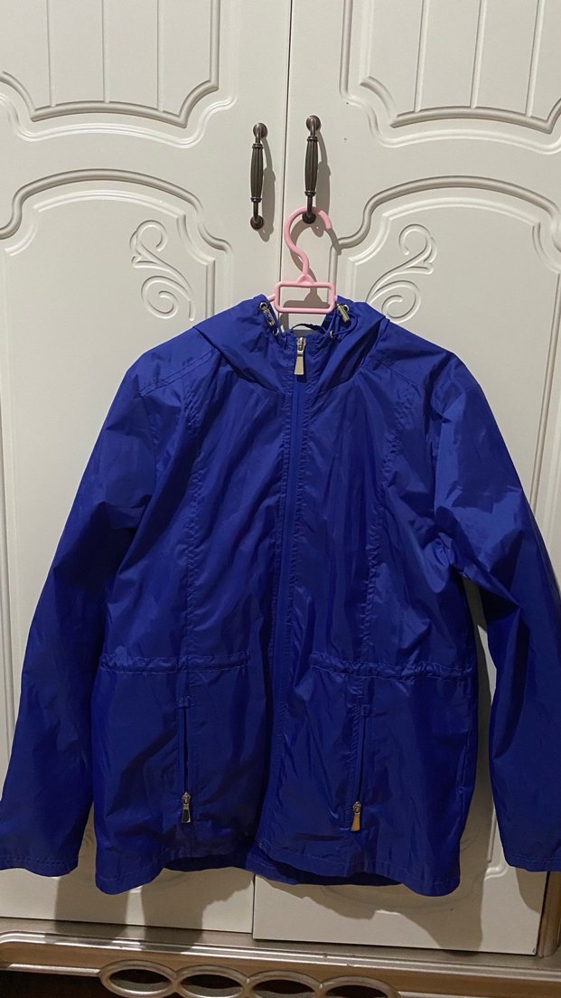 DeFacto Marka Mavi Fermuarlı Midi Yağmurluk - Görsel 2