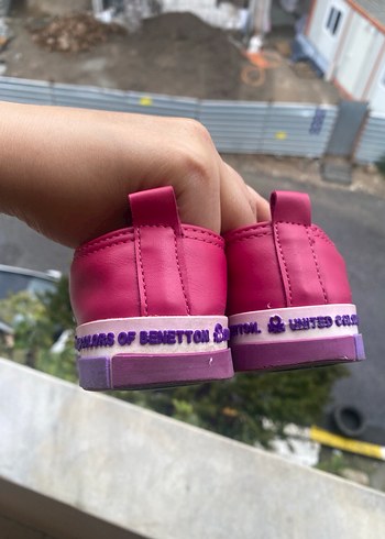 Kız Çocuk benetton marka Pembe Cırt Cırtlı Spor Ayakkabı - Görsel 4