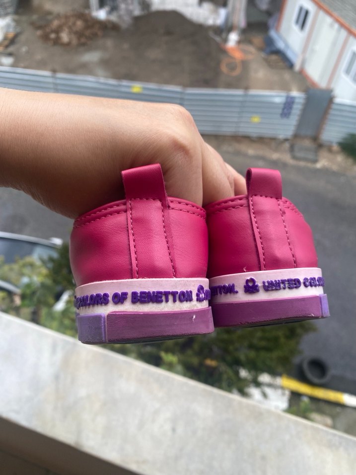 Kız Çocuk benetton marka Pembe Cırt Cırtlı Spor Ayakkabı - Görsel 4