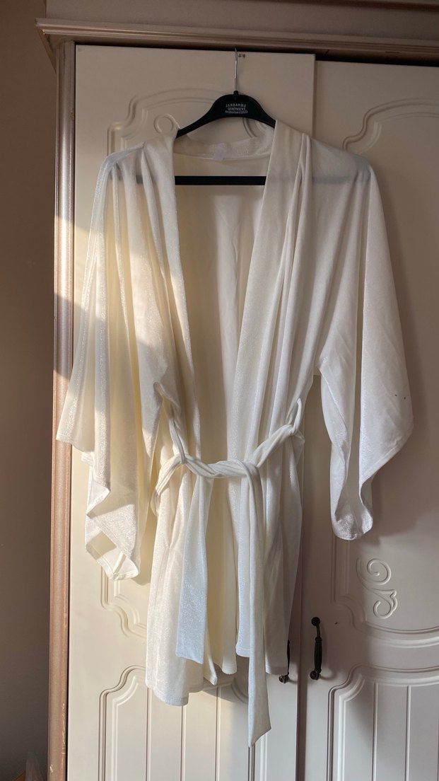 Dagi Beyaz Bohem Kadın Sabahlık - Görsel 2