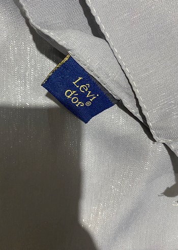 Beden LEVİDOR Gri Parlak Detaylı Şal