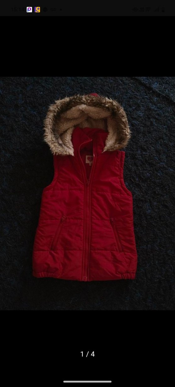 Kırmızı Yüksek Yakalı Kadın Yelek - Görsel 2