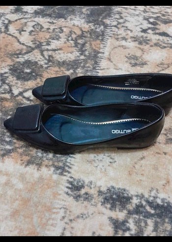 Siyah Tokalı Stiletto Topuklu Kadın Babet - Görsel 3