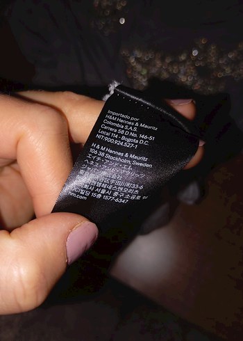 h&m yakası taşlı tişört - Görsel 4