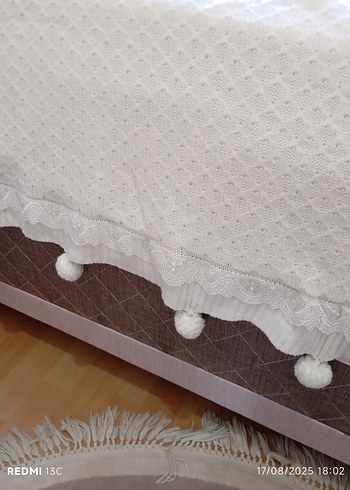 Dantel detaylı nevresim pike battaniye set - Görsel 5