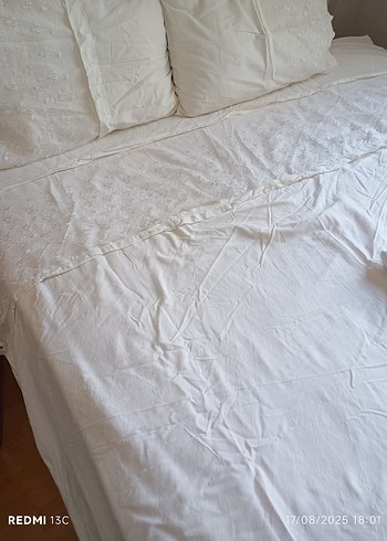 Dantel detaylı nevresim pike battaniye set - Görsel 9