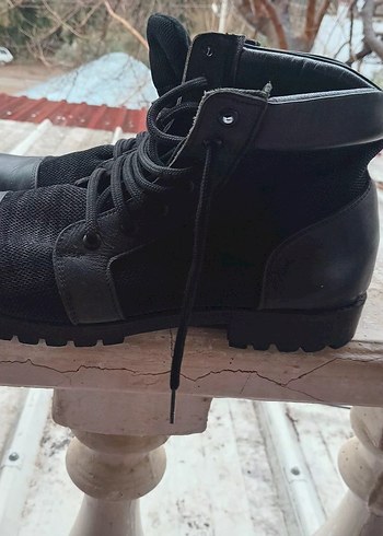 Siyah Bağcıklı Erkek Kauçuk Bot - Görsel 2