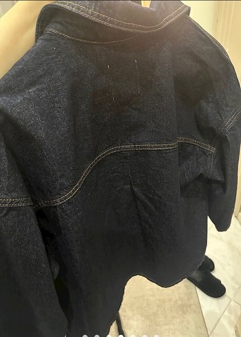 36 Beden lacivert Renk Kemer Detaylı Kadın Koyu Denim Ceket takım