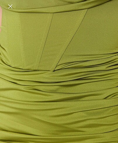 xs Beden yeşil Renk Yağ yeşili mini elbise