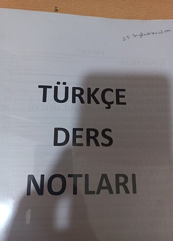 Türkçe Ders Notları 