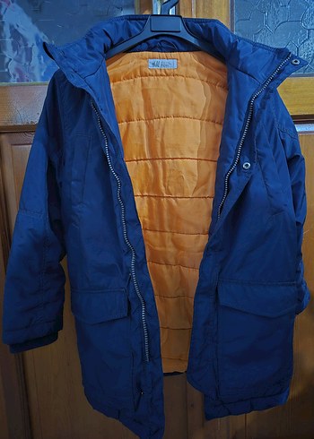 Gri Düğmeli H&M Erkek Çocuk Midi Mont - Görsel 3