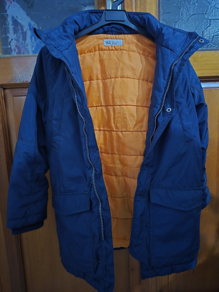 Gri Düğmeli H&M Erkek Çocuk Midi Mont - Görsel 3