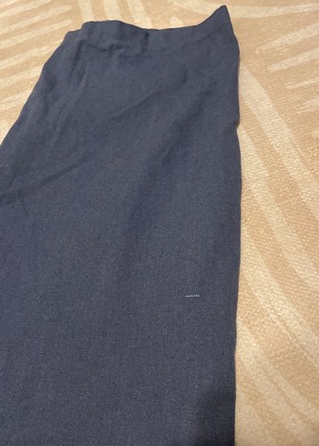 xl Beden Lacivert Keten Rahat Kesim Uzun Tulum