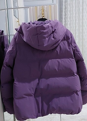 Diğer Mor şişme mont
