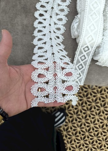 Bohem Tarzı Beyaz Dantel Şerit - Görsel 2